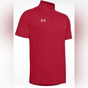 🆕 NWT Under Armour Men's Locker Collared Short Sleeve 1/4 Zip SZ L